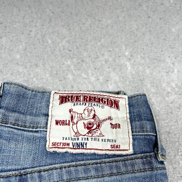 True Religion  VINNY Skinny Jeans Women 28x27 Flap Pockets Low Rise Medium Wash - Picture 16 of 16